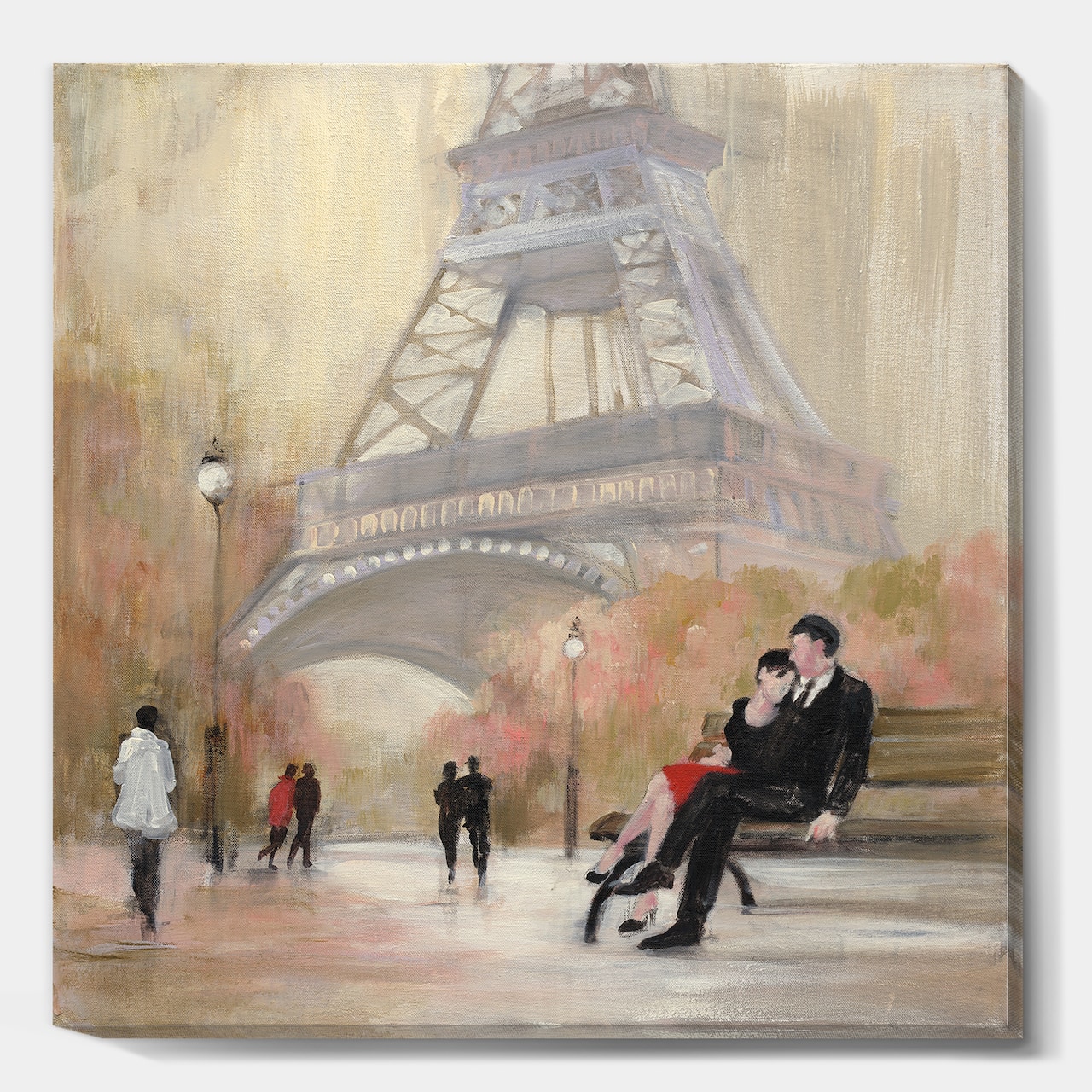 Designart - Love in Paris VI - Romantic French Country Premium Canvas Wall Art